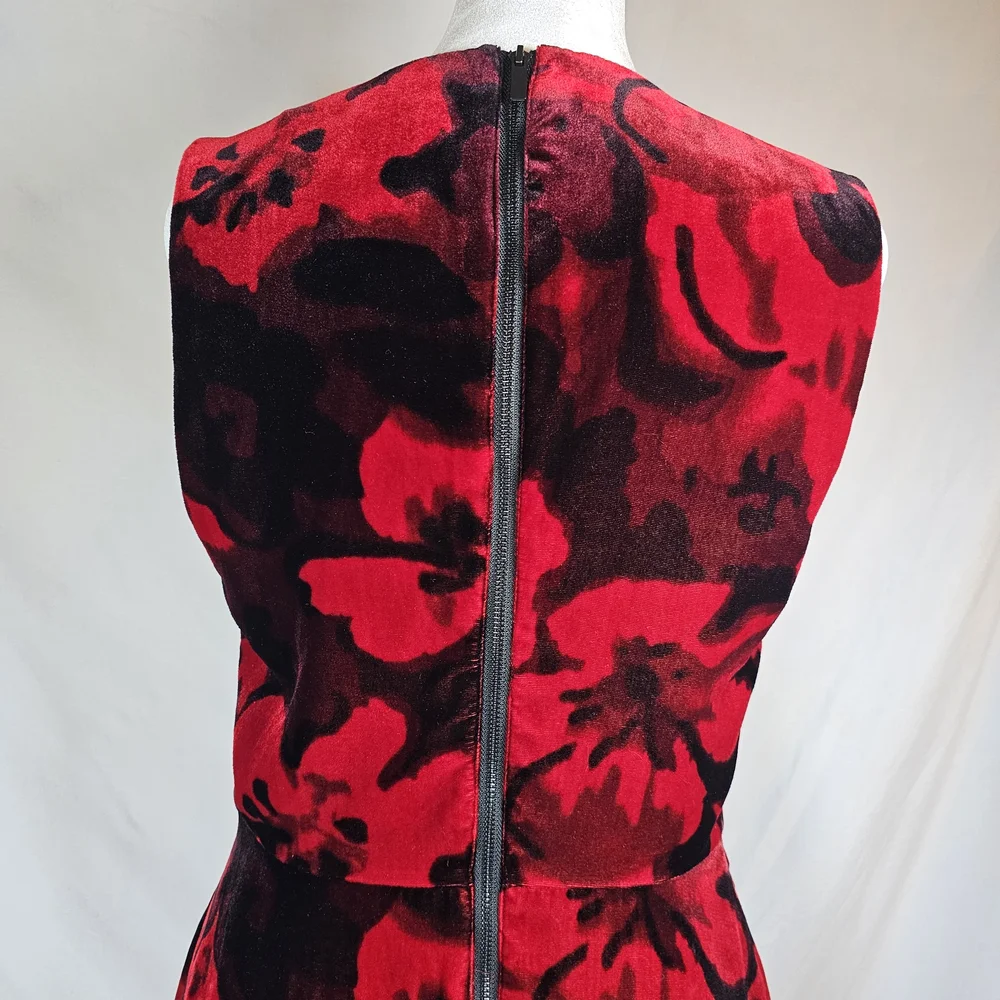 RACHEL Rachel Roy Red and Black Asymmetrical Fit and‎ Flare Dress
